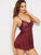 Contrast Lace Slips With Thong