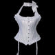 Sexy Bustier Top Ruffles Bowknot Satin Corsets With G-String