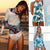 Print Floral One Piece Swimsuit Long Sleeve Swimwear