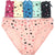 6color/set Cotton Women's Underwear Printed Panties Bikini Hipster