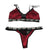 ANNJOLI 3XL Plus Size Sexy Lingerie Set Bralette Women Bra Letter Print Lace Patchwork Women Underwear Sets  Bra and Panty Set