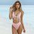 Bow Solid Bikini Large V Neckline High Waist Briefs