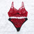 CWXANS sexy lace bra set women red floral push up transparent bralette plus size lingerie 2018 seamless underwear briefs sets