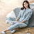 Super Thick Coral Velvet Quilted Pajamas Winter Loungewear