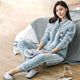 Super Thick Coral Velvet Quilted Pajamas Winter Loungewear