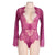 Bodysuit Long Lace Sleeve Plus Size Transparent Lace Bodysuit