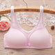 Comfort Breathable Wire Free Bras Gather Cute Solid Small Bust
