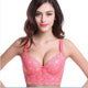 Women Five Hook and Eye Push Up Bras Lace Thin Cup