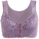 Front Closure Embroidery Lace Bra Full Coverage Underwire Lingerie