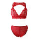 High Waist Sexy Lingerie Set Solid Seamless Brief Set