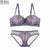 Sexy Lace Embroidery Underwear Set 1/2 Cup Bra Brief Sets