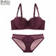 Sexy Lace Embroidery Underwear Set 1/2 Cup Bra Brief Sets