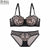 Sexy Lace Embroidery Underwear Set 1/2 Cup Bra Brief Sets