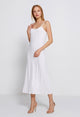 Black White Underdress Solid Intimates Spaghetti Vest Dress