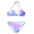 Push Up Two-Piece Suit Swimwear Gradient Color Beachwear