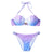 Push Up Two-Piece Suit Swimwear Gradient Color Beachwear