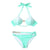 Push Up Two-Piece Suit Swimwear Gradient Color Beachwear