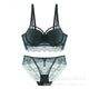 New Style Women's Underwear Green Color Push-up Temptation Bra Set Sexy Lace Adjustable  Lingerie Set Free Shipping