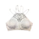 Romantic Bohemia Sexy Lace Sports Bra White Workout