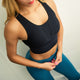 Sports Bra Top Fitness Running Crop Tops Pink Workout Padded Yoga Bra