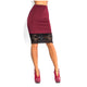 High Waist Short Lace Knee-Length Pencil Skirt