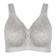 Plus Size Cotton Bra Women's Non Padded Lace Trim Full Coverage Wirefree