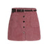 Pencil Skirts Single Breasted Pockets Bodycon Mini Skirt With Belt