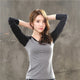 Long Sleeve Yoga Running Fitness Shirts Crop Active Sportswear