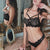 Sexy Bra Lace Transparent Unlined Bralette Wire Free Thin Mesh Women Panties Underwear Women Push Up Lingerie Set 2019