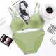 Sexy Deep V Cup Bras For Women Push Up Lingerie Seamless Bra Set Wire Free Bralette Backless Intimates Female Underwear Sets