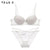 Super Gather Fashion Black Underwear Women Bra Set Push Up Brassiere Cotton Thick Deep V Sexy Bras Lace Lingerie Sets Embroidery