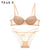 Super Gather Fashion Black Underwear Women Bra Set Push Up Brassiere Cotton Thick Deep V Sexy Bras Lace Lingerie Sets Embroidery