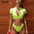Sexy Sport Bikini Black Thong High Leg Cut Bikini Set Bathing Suit