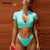 Sexy Sport Bikini Black Thong High Leg Cut Bikini Set Bathing Suit