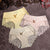 Women Ice Silk Panties Seamless Briefs Set Sexy Lace Underwear Low Waist Patchwork Lingerie Underpants 3pcs/lot #F