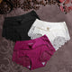 Women Ice Silk Panties Seamless Briefs Set Sexy Lace Underwear Low Waist Patchwork Lingerie Underpants 3pcs/lot #F