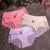 Women Ice Silk Panties Seamless Briefs Set Sexy Lace Underwear Low Waist Patchwork Lingerie Underpants 3pcs/lot #F
