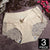 Women Ice Silk Panties Seamless Briefs Set Sexy Lace Underwear Low Waist Patchwork Lingerie Underpants 3pcs/lot #F