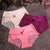 Women Ice Silk Panties Seamless Briefs Set Sexy Lace Underwear Low Waist Patchwork Lingerie Underpants 3pcs/lot #F