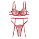 Women Lingerie Corset Lace Underwire Racy Muslin Sleepwear Underwear Tops and Briefs Fashion Sous Vetement Femme Sexy Ensemble