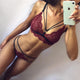 Sexy Printed Sexy Bra Set