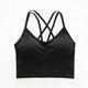 Women Sports Bra Crisscross Strappy Padded Wirefree