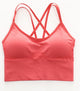 Women Sports Bra Crisscross Strappy Padded Wirefree