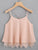 Lace Hem Criss Cross Back Strappy Top