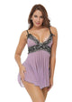 Split Mesh Babydoll Set