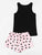 Letter Print Top & Drawstring Waist Shorts PJ Set