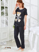 Bear & Dot Print Pajama Set
