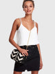 Solid Criss-cross Double Strappy Top