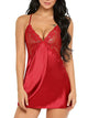 Contrast Lace Babydoll With Thong