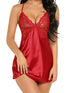 Contrast Lace Babydoll With Thong